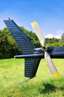 Lavaux İsviçre'de helikopter kuyruğunun