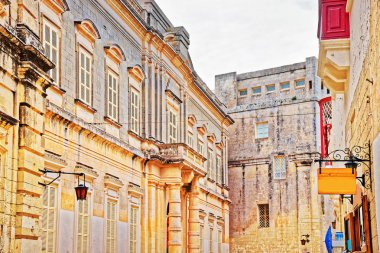 Mdina tarihi kent sokak