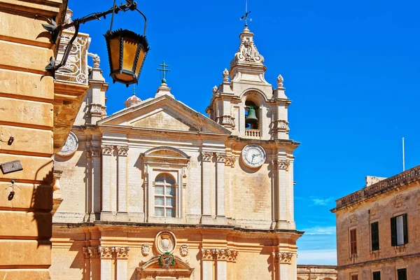 St Paul Cathedral in Mdina Malta — Stock Photo, Image