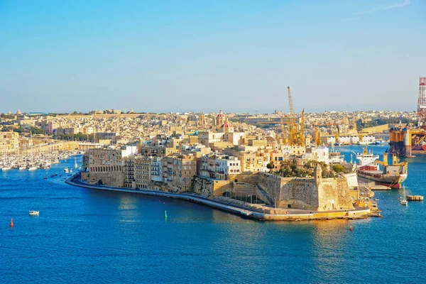 Форт Сенглеа в Гранд-Харборе Валлетта Мальта — стоковое фото