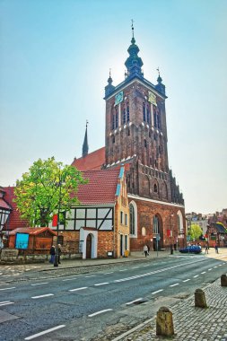 Aziz Catherine Kilisesi Gdansk şehir merkezi