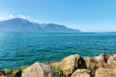 Geneva Gölü Riviera Montreux doğası