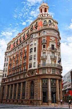 Eski şehir merkezi Valencia modern mimari