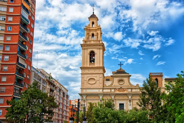 Salvador templom Szent Monica Plaza téren található Valencia — Stock Fotó