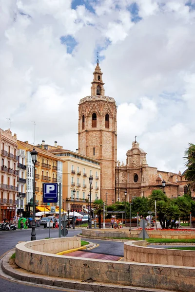 Metropolitan katedrális és a Micalet torony, Valencia — Stock Fotó
