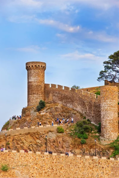 Tossa de Mar eski kale Ortaçağ Kulesi — Stok fotoğraf