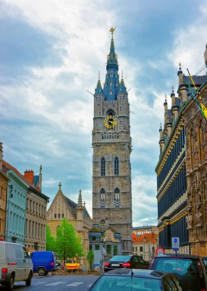 Campanile delle Fiandre orientali di Gand — Foto Stock