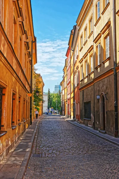 Street in Warsaw city center — Stock Photo, Image