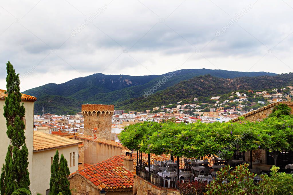 Medieval tower of fort and town of Tossa de Mar