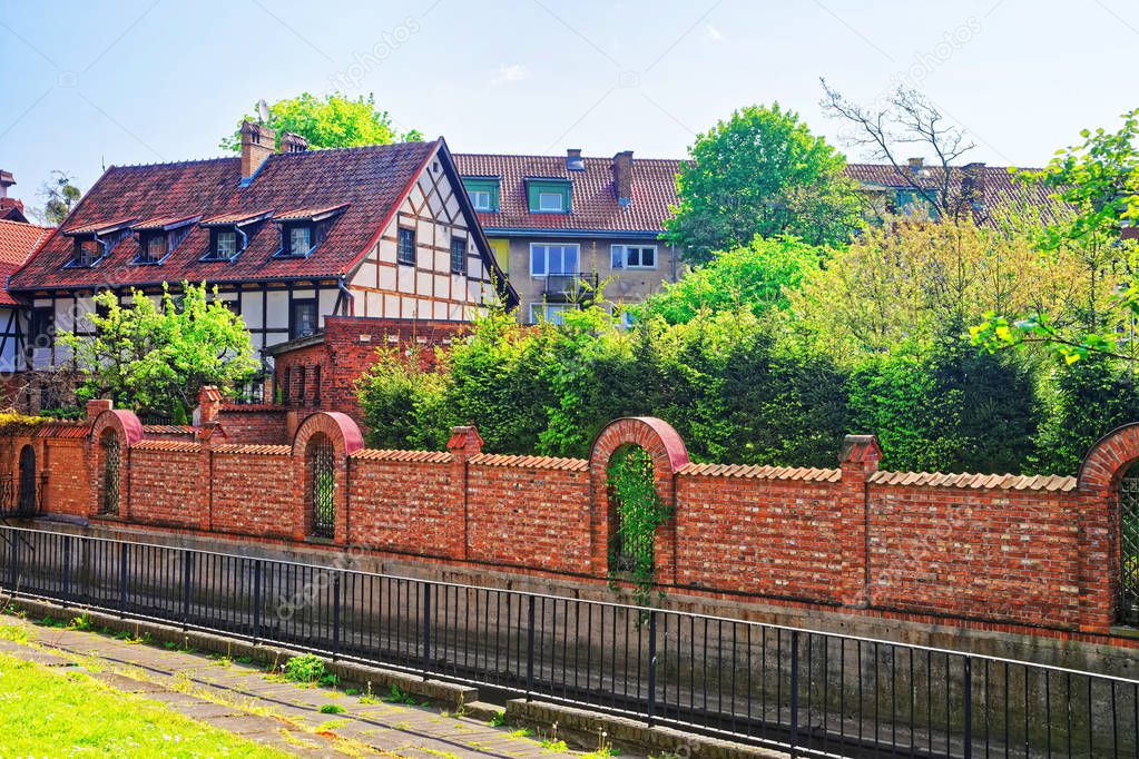 Architecture at Little Brick Mill in Gdansk