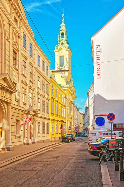 Reformovaná církev město na Dorotheergasse ve Vídni — Stock fotografie