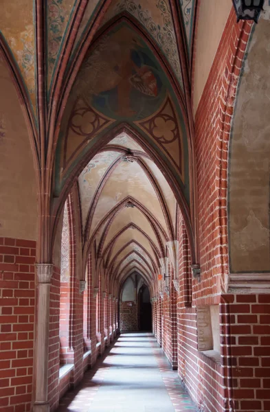 Interiören i Malbork Castle Pommern Polen — Stockfoto