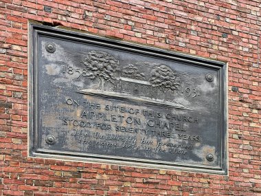 Appleton Şapeli'nde Harvard Yard, Cambridge Memorial plaka