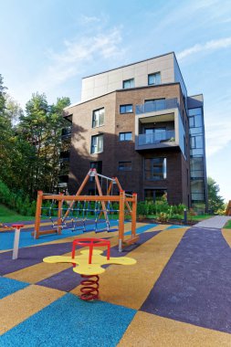 Çocuklar zemin daire residenti Modern karmaşık oyun