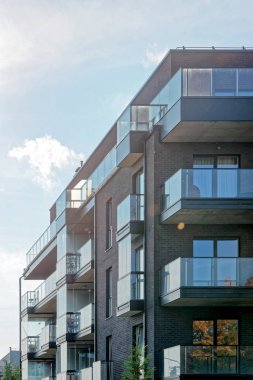 Konut mimarisini Modern cam parçası bina