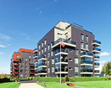 Konut ve bayrak modern mimari kompleks