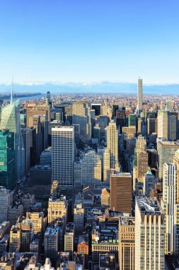 Midtown Manhattan Ny üzerinde havadan görünümü