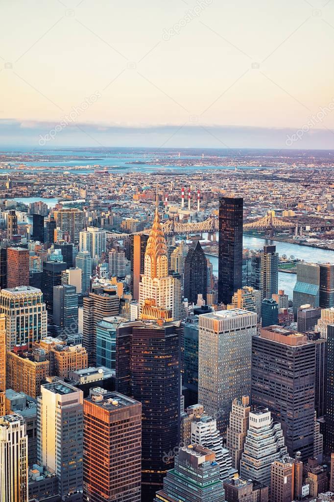 Aerial view on Midtown East NYC