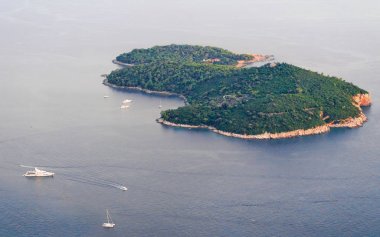 Yat ve tekne Lokrum Adası Dubrovnik, Adriyatik Denizi