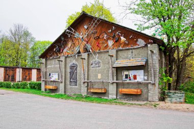 Traku Voke genel parkta Vilnius demir ile bina rakamlar