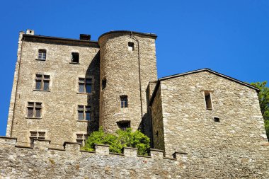 Sion eski şehir Valais İsviçre'bina eski kafa
