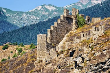 Sion Valais İsviçre kalede Tourbillon kalıntıları
