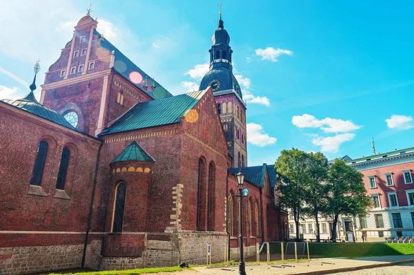 Riga Cathedral on Dome Square in old town of Riga — Stock Photo, Image