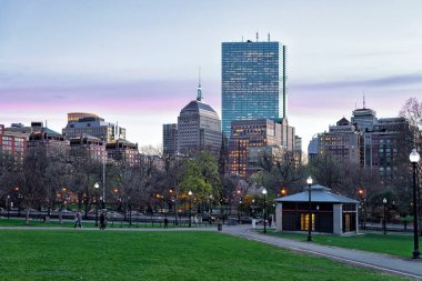 Boston Common genel park ve insanlar şehir Boston Amerika