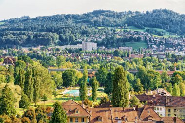 Bern şehir manzarası İsviçre