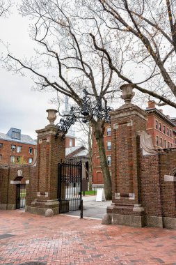 Harvard Yard Cambridge Ma Amerika içine giriş kapısı
