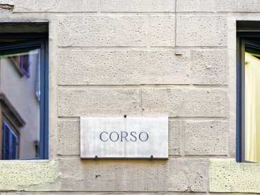 Corso Street işaret duvar Floransa