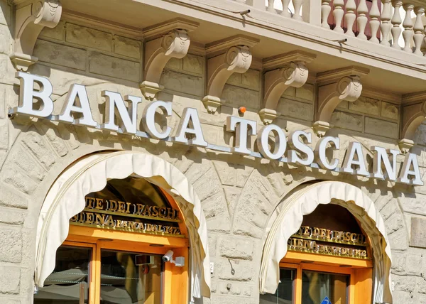 意大利银行名称叫意大利托斯卡纳 — 图库照片