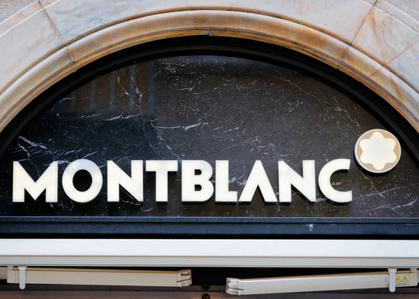 Montblanc Connexion rue vitrine Rome — Photo