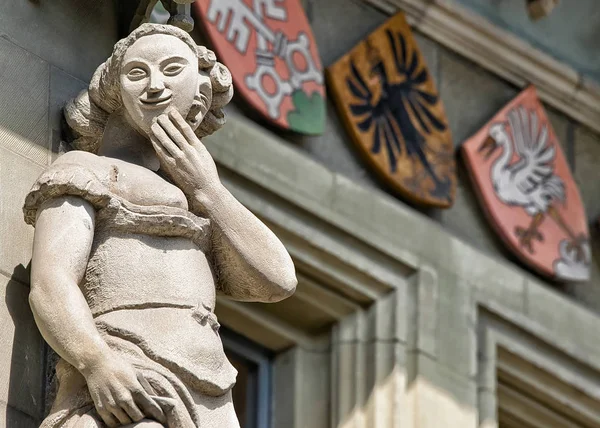 Fragment of outdoor decor at City hall building in Bern