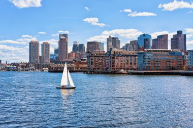 Boston Ma Amerika manzarası ile yelkenli