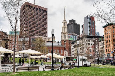 İnsanlar şehir Boston Amerika Boston Common genel Park'ta