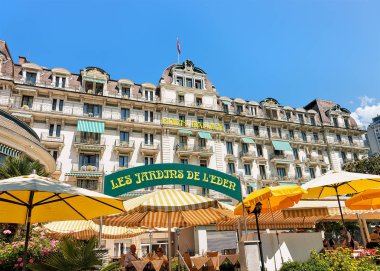 Lüks otel Cenevre Gölü Montreux Riviera adlı parçası