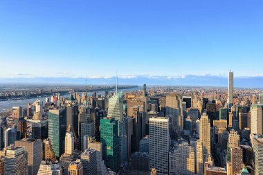 Midtown Manhattan Ny Amerika'ya havadan görünümü