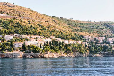 Dubrovnik Dalmaçya kıyıları ve Adriyatik Denizi Hırvatistan