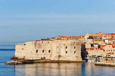 Dubrovnik kale ve Hırvatistan Adriyatik Denizi