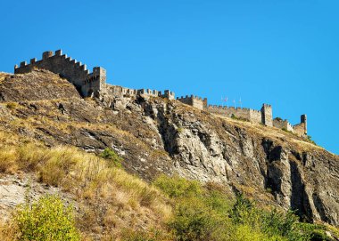 Tourbillon Kalesi ve peyzaj Sion Capital Valais İsviçre