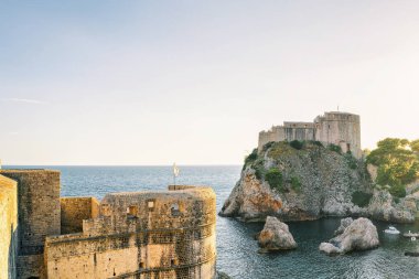 Fort Lovrijenac ve Adriyatik Denizi Dubrovnik Hırvatistan