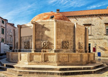 Büyük Onofrio çeşme Dubrovnik'in eski şehir