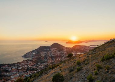 Dubrovnik, Adriyatik Denizi'nde günbatımı