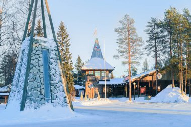 Noel Baba ana postane Lapland Scandinavia açık