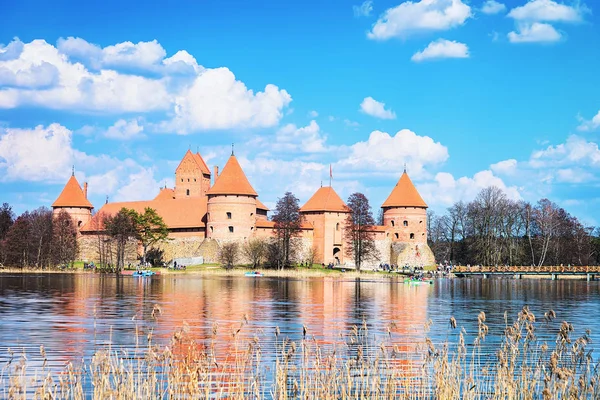 Museo del castillo de la isla de Trakai Lago Galve Lituania — Foto de Stock