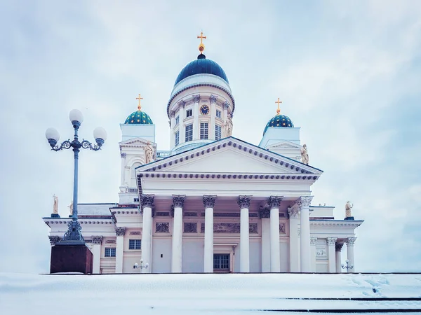 Catedral de Helsinki en la Plaza del Senado —  Fotos de Stock