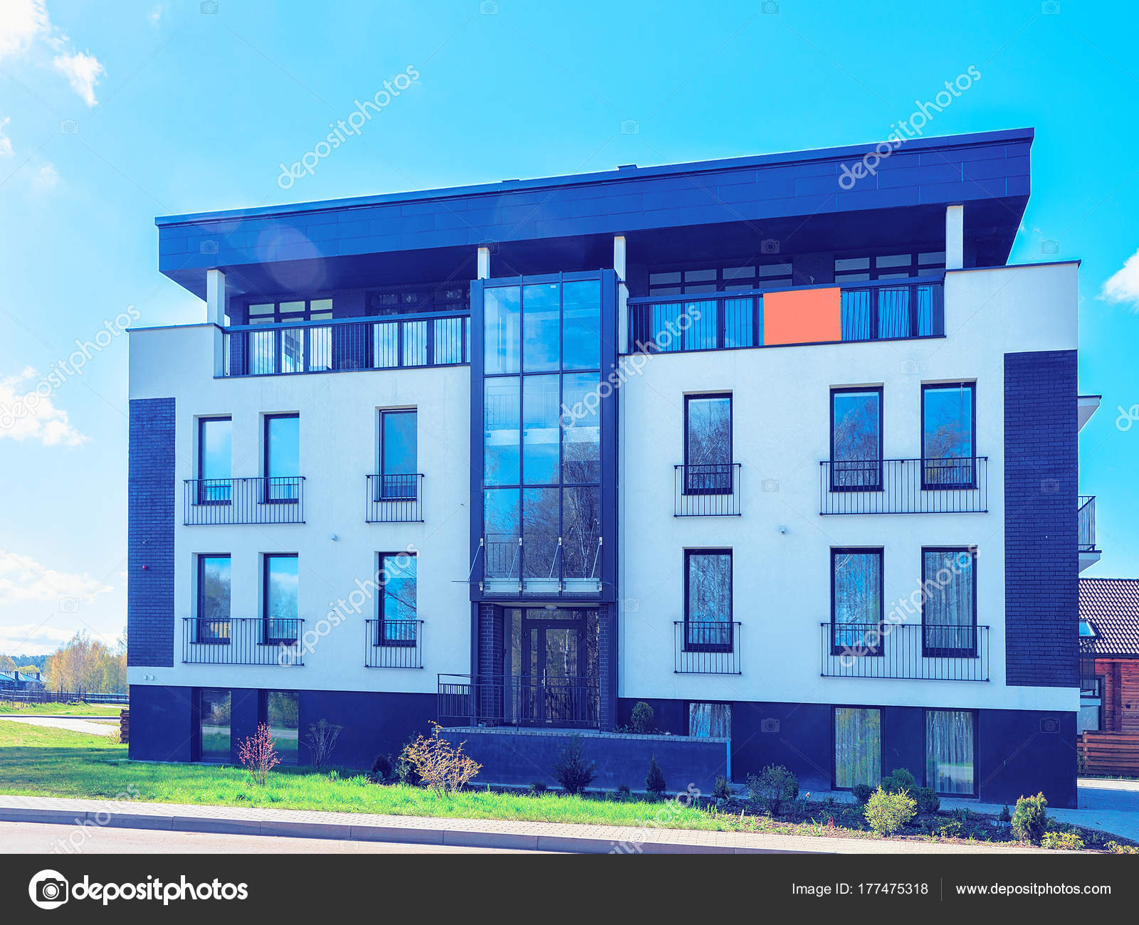 Contemporary european residential building photo by