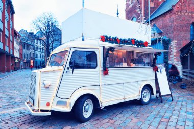 Satan yiyecek ve içecekler Noel pazarı, kamyon