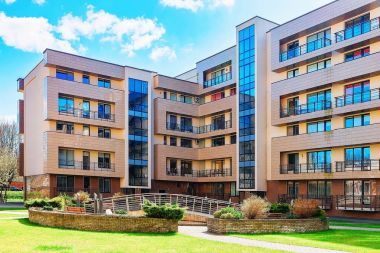 Çağdaş Avrupa konut apartman kompleksi